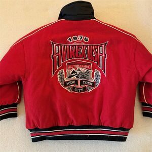 Children’s Avirex Vintage REVERSIBLE Varsity‎ Bomber Jacket Snap Closure Size 4